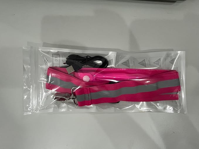 Simket Reflective Walking Gear, Rechargeable Led Reflective Sash, Adjustable Night Walking Safety Gear, High Visibility Safety Lights for Walking at Night for Men Women Jogging Running Biking