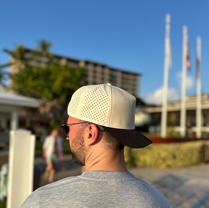 Glendora Snapback Hat | 5-Panel High Crown Blank Cap for Men & Women | Breathable, Lightweight, & Curved Bill