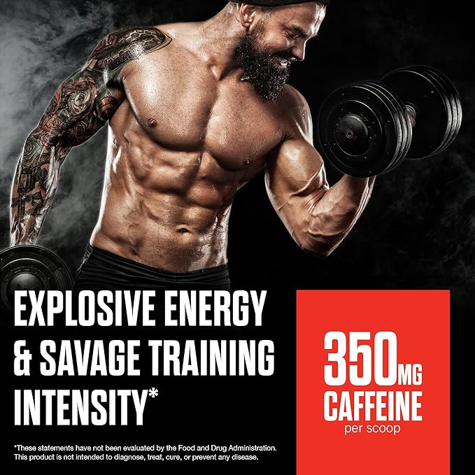 JNX SPORTS The Shadow! 350mg of Caffeine Hard Core Preworkout - Fruit Punch 30 Servings | Electric Energy, Mental Focus & Superhuman Strength for Men & Women