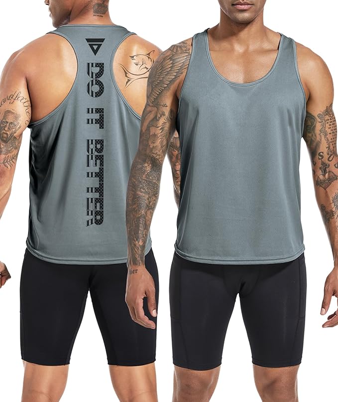 Boyzn Men's 1, 3 or 5 Pack Y-Back Workout Tank Tops, Athletic Muscle Gym Tank Tops, Fitness Bodybuilding Sleeveless T-Shirts