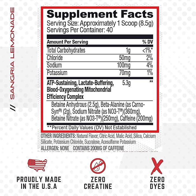 Purus Labs CONDENSE PreWorkout Powder, 40 Servings (Natural Sangria Lemonade)