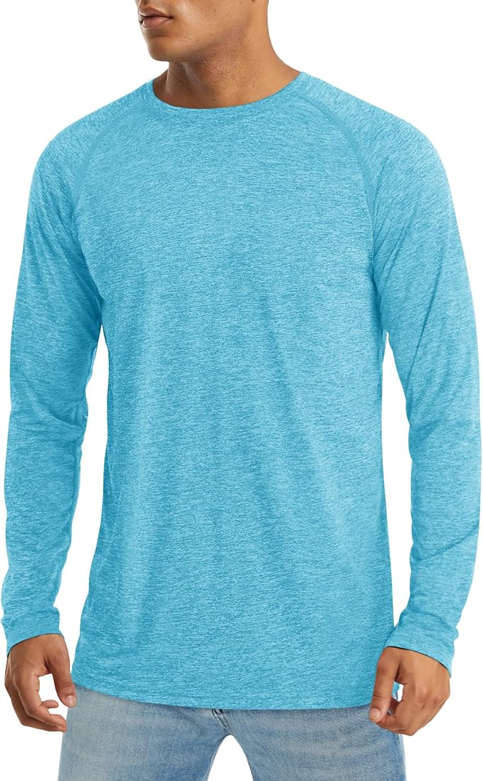 MAGCOMSEN Men's Long Sleeve Shirts UPF 50+ UV Sun Protection Athletic Shirts for Hiking Running Workout Rash Guard