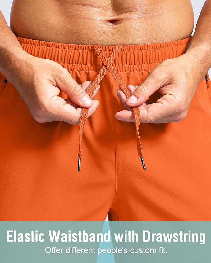 G Gradual Men's Athletic Running Shorts with Zipper Pockets Quick Dry 7"/ 5"/ 9" Workout Gym Shorts for Basketball Hiking