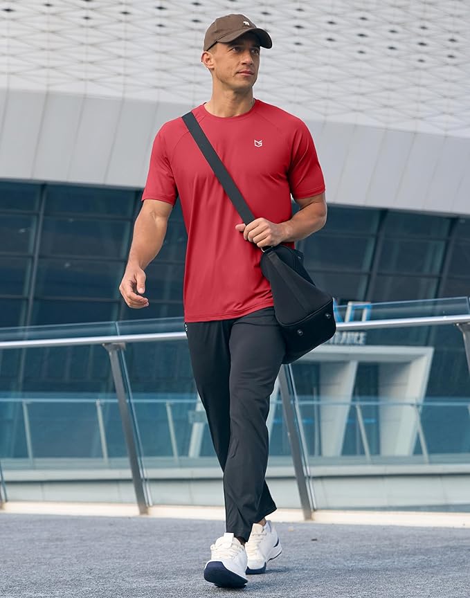 G Gradual Men's Workout Athletic T-Shirts Moisture Wicking Cooling Running Shirts Short Sleeve Performance Tee for Gym Tennis