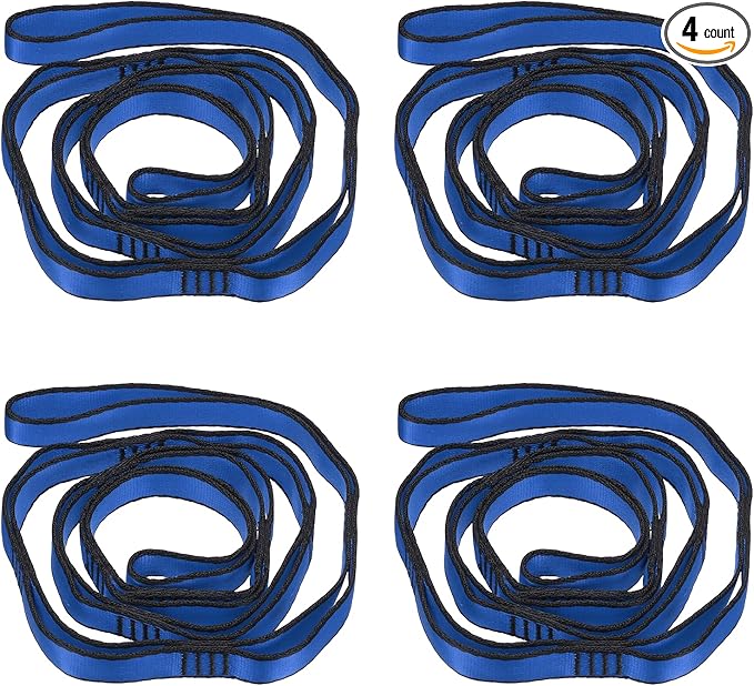 PATIKIL Daisy Chain Straps, Strong Climbing Strap Adjustable Nylon Chain Sling with Loops for Aerial Yoga Hammock Swing