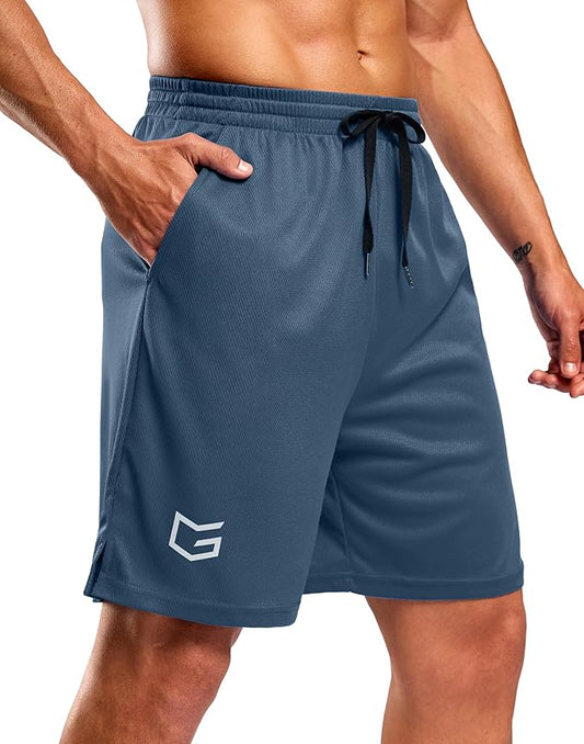 G Gradual Men's Athletic Workout Shorts with Pockets 5"/7"/9" Lightweight Quick Dry Gym Basketball Running Shorts for Men