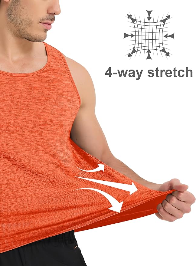 MAGCOMSEN Mens Workout Tank Tops Undershirt Cotton Muscle Athletic Sleeveless Shirts for Gym