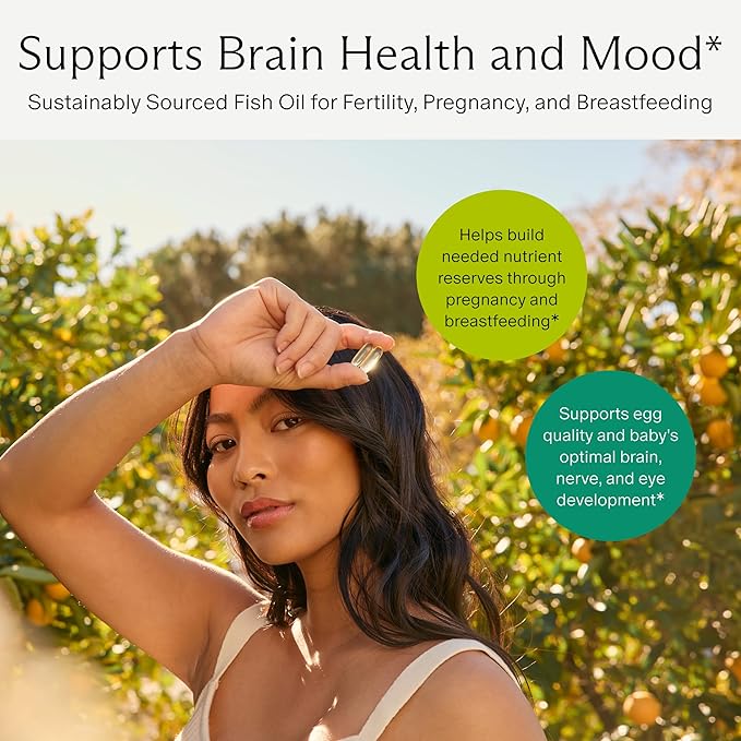 Needed. Prenatal Omega-3 - High Potency Dose of Sustainably Sourced Fish Oil, 1000mg DHA, 1000mg EPA, Encased in a Gelatin-Free, Plant-Based Softgel Shell