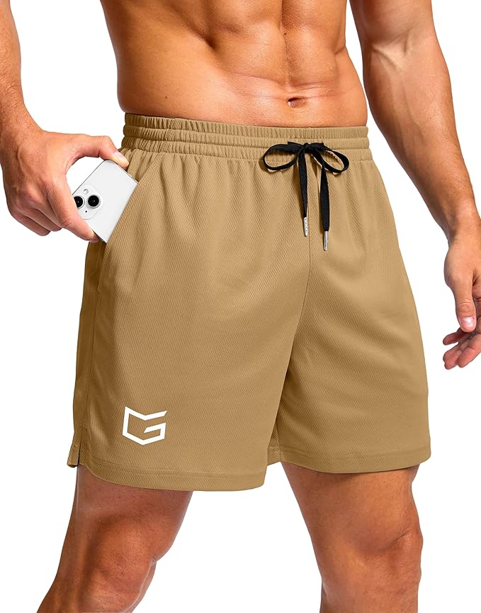 G Gradual Men's Athletic Workout Shorts with Pockets 5"/7"/9" Lightweight Quick Dry Gym Basketball Running Shorts for Men