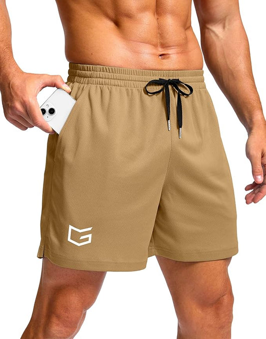 G Gradual Men's Athletic Workout Shorts with Pockets 5"/7"/9" Lightweight Quick Dry Gym Basketball Running Shorts for Men