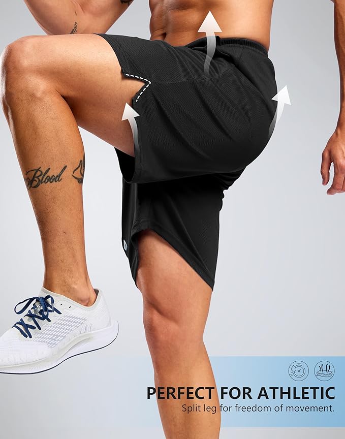 G Gradual Men's Athletic Workout Shorts with Pockets 5"/7"/9" Lightweight Quick Dry Gym Basketball Running Shorts for Men