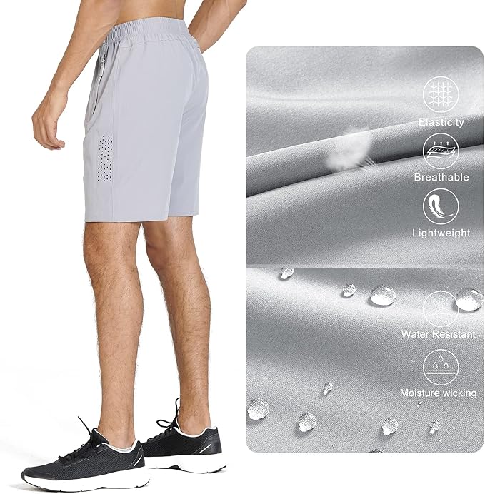 NORTHYARD Men's Athletic Running Shorts Quick Dry Workout Shorts 7"/ 5"/ 9" Lightweight Sports Gym Basketball Tennis Hiking