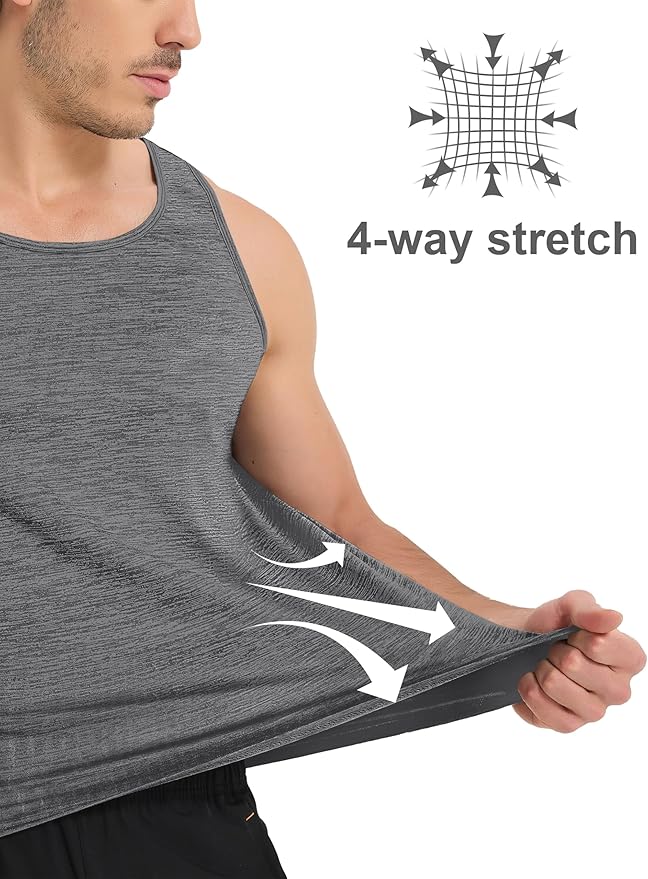 MAGCOMSEN Mens Workout Tank Tops Undershirt Cotton Muscle Athletic Sleeveless Shirts for Gym