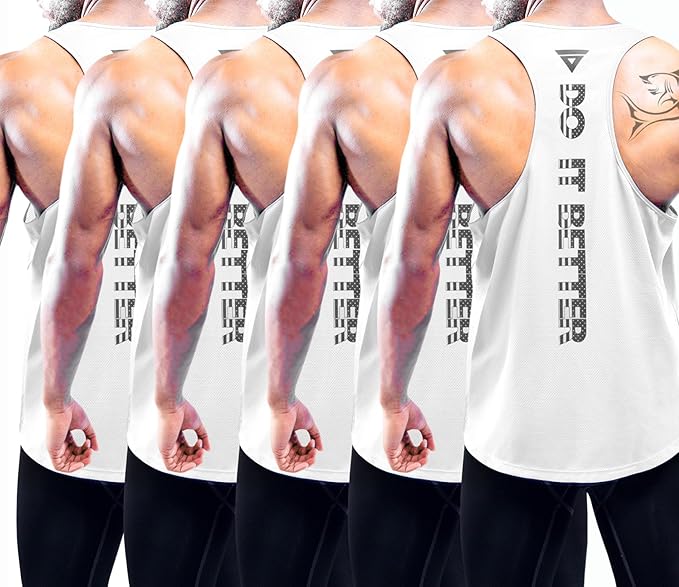 Boyzn Men's 1, 3 or 5 Pack Y-Back Workout Tank Tops, Athletic Muscle Gym Tank Tops, Fitness Bodybuilding Sleeveless T-Shirts