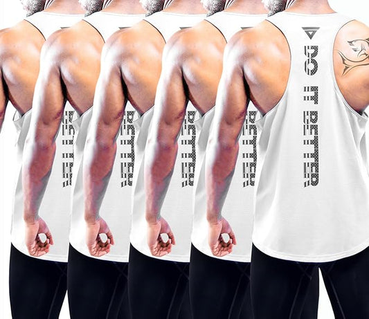 Boyzn Men's 1, 3 or 5 Pack Y-Back Workout Tank Tops, Athletic Muscle Gym Tank Tops, Fitness Bodybuilding Sleeveless T-Shirts