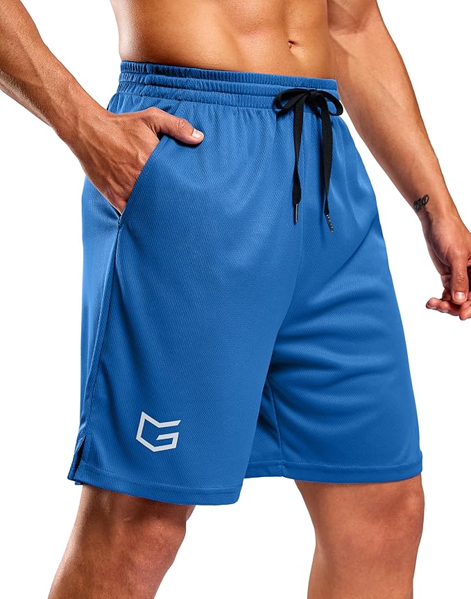 G Gradual Men's Athletic Workout Shorts with Pockets 5"/7"/9" Lightweight Quick Dry Gym Basketball Running Shorts for Men