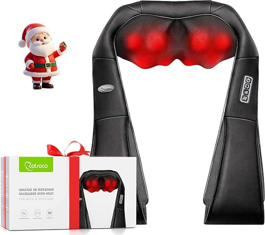 cotsoco Neck Massager,Shiatsu Shoulder and Back Massager with Heat, Electric Deep Tissue Massage Pillow for Body Muscle Pain Relief,Best Gifts Mom Dad Women Men,Home, Office Car Use