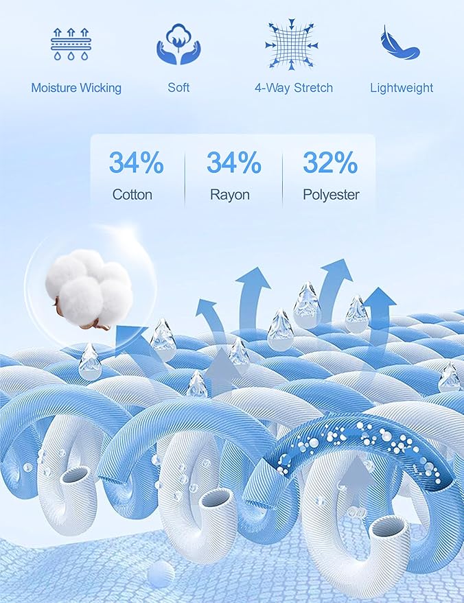 Cotrasen Men's Tank Top UPF 50+ Sleeveless Shirt Cotton Moisture Wicking Casual Gym Workout Shirts Cooling Muscle Tee Shirt