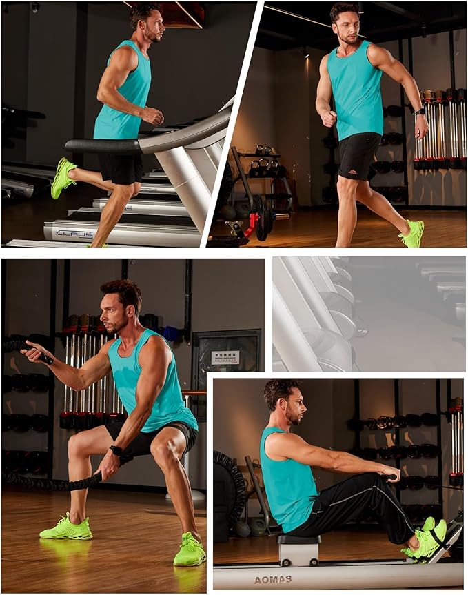 Boladeci Men's Tank Top Workout Athletic Quick Dry UPF 50+ Sun Protection Lightweight Summer Beach Gym Sleeveless Shirts