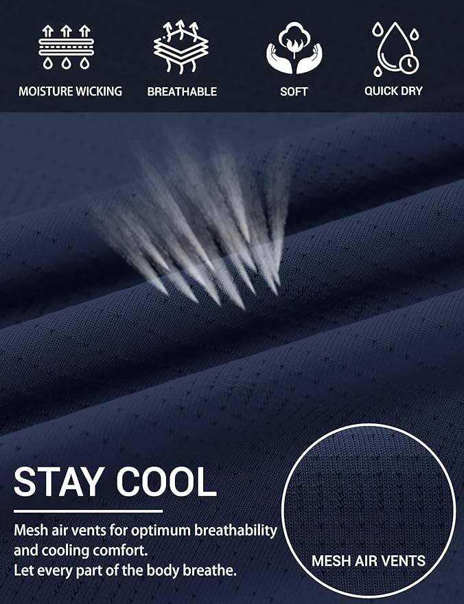 TACVASEN Men's Lightweight Athletic T-Shirts Quick Dry Workout Gym Tops Short Sleeve Running Tee Shirt Performance Activewear