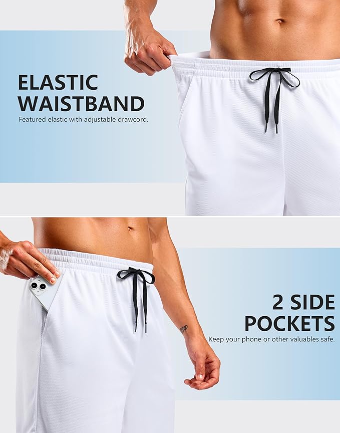 G Gradual Men's Athletic Workout Shorts with Pockets 5"/7"/9" Lightweight Quick Dry Gym Basketball Running Shorts for Men