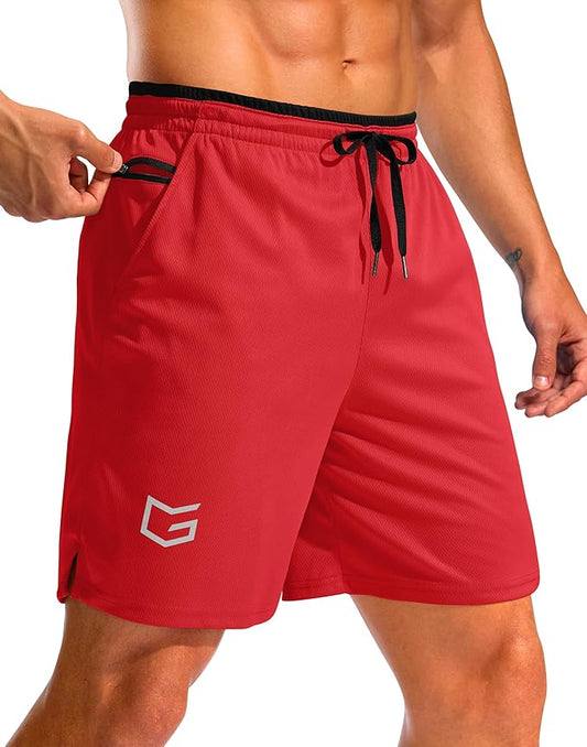 G Gradual Men's Running Athletic Shorts with Zipper Pocket 5"/ 7" Lightweight Quick Dry Gym Workout Shorts for Tennis Active