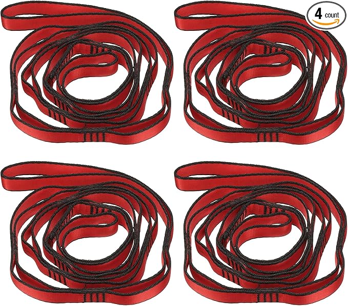 PATIKIL Daisy Chain Straps, Strong Climbing Strap Adjustable Nylon Chain Sling with Loops for Aerial Yoga Hammock Swing