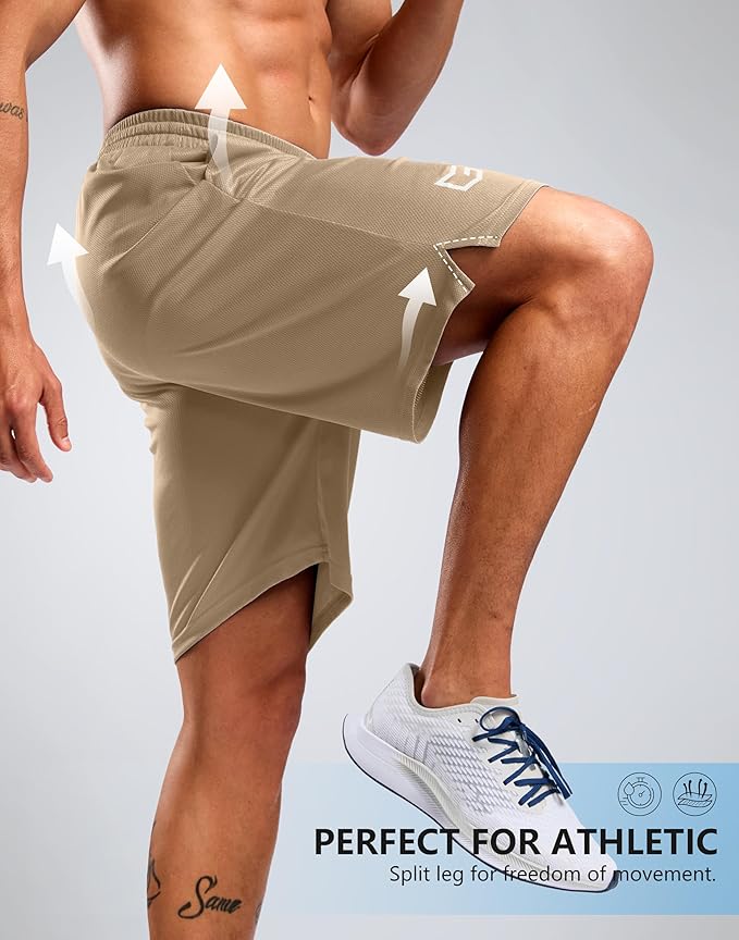 G Gradual Men's Athletic Workout Shorts with Pockets 5"/7"/9" Lightweight Quick Dry Gym Basketball Running Shorts for Men