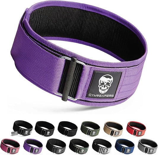Gymreapers Quick Locking Weight Lifting Belt for Men Gym Belt for Powerlifting Deadlift Belt with 4 Inch Neoprene Metal Buckle Back Support Weightlifting Belt Women