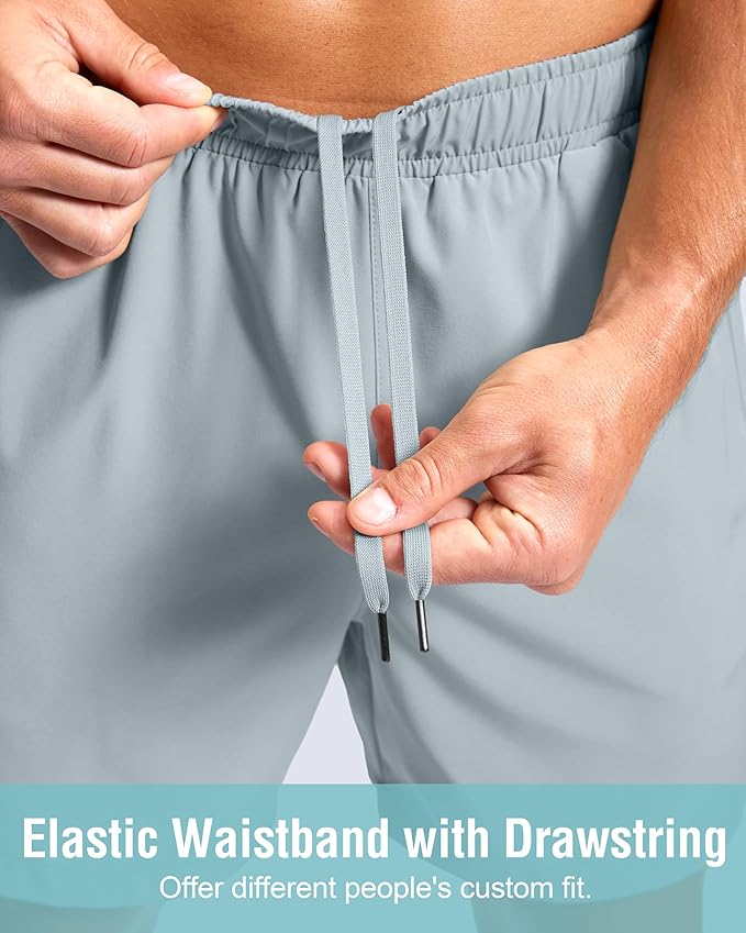 G Gradual Men's Athletic Running Shorts with Zipper Pockets Quick Dry 7"/ 5"/ 9" Workout Gym Shorts for Basketball Hiking