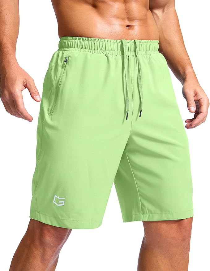 G Gradual Men's Athletic Running Shorts with Zipper Pockets Quick Dry 7"/ 5"/ 9" Workout Gym Shorts for Basketball Hiking