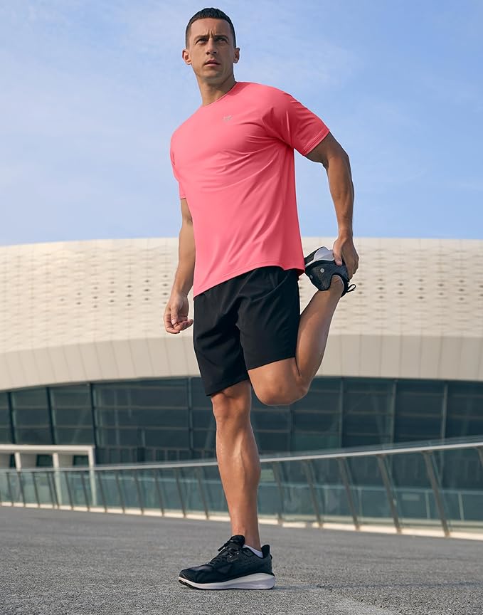 G Gradual Men's Workout Athletic T-Shirts Moisture Wicking Cooling Running Shirts Short Sleeve Performance Tee for Gym Tennis