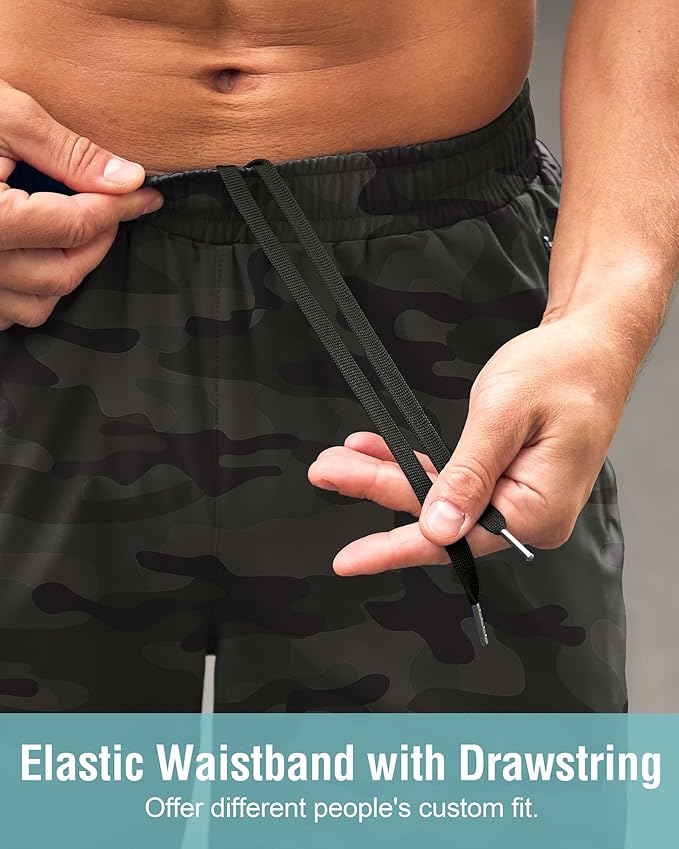 G Gradual Men's Athletic Running Shorts with Zipper Pockets Quick Dry 7"/ 5"/ 9" Workout Gym Shorts for Basketball Hiking