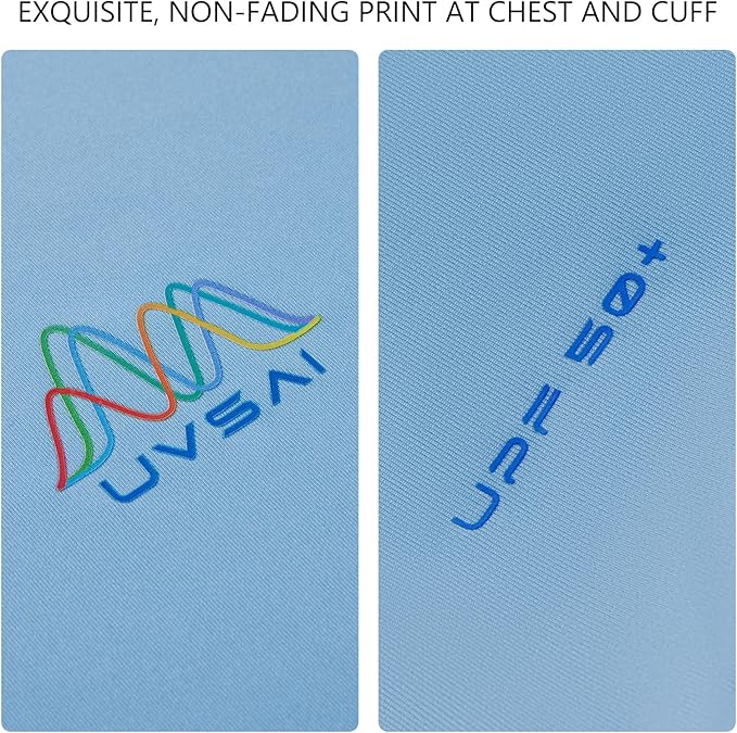 Men’s UPF 50+ Long Sleeve Performance T-Shirts Permanent UV Protective Quick Dry for Everyday Hiking Fishing Beach