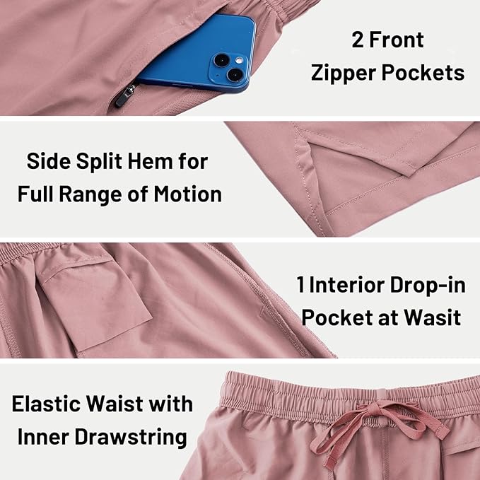 MIER Men's Workout Running Shorts Quick Dry Active 5 Inches Shorts with Pockets, Lightweight, Breathable