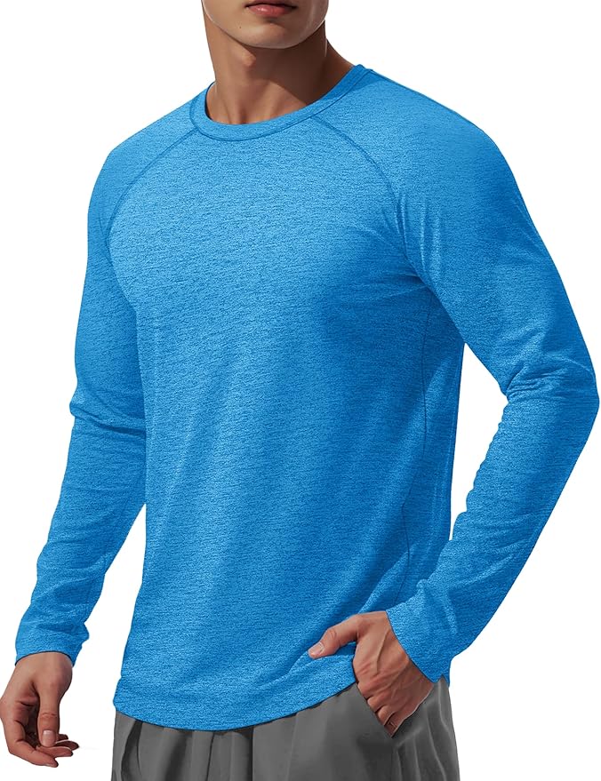 MAGCOMSEN Men's Long Sleeve Shirts UPF 50+ UV Sun Protection Athletic Shirts for Hiking Running Workout Rash Guard