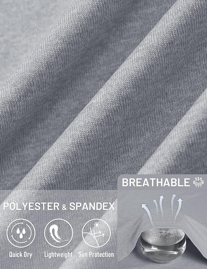 MAGCOMSEN Men's Hooded UPF 50+ Sun Protection T Shirts Long Sleeve Athletic Fishing Shirts Rash Guards