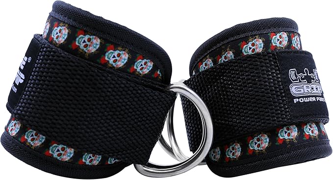 Ankle Straps for Cable Machines Double D-Ring Gym Adjustable Neoprene Premium Cuffs to Enhance Legs Abs & Glutes Kickbacks Workouts Leg Curls Extensions Booty Hip Abductors Exercise for Men & Women