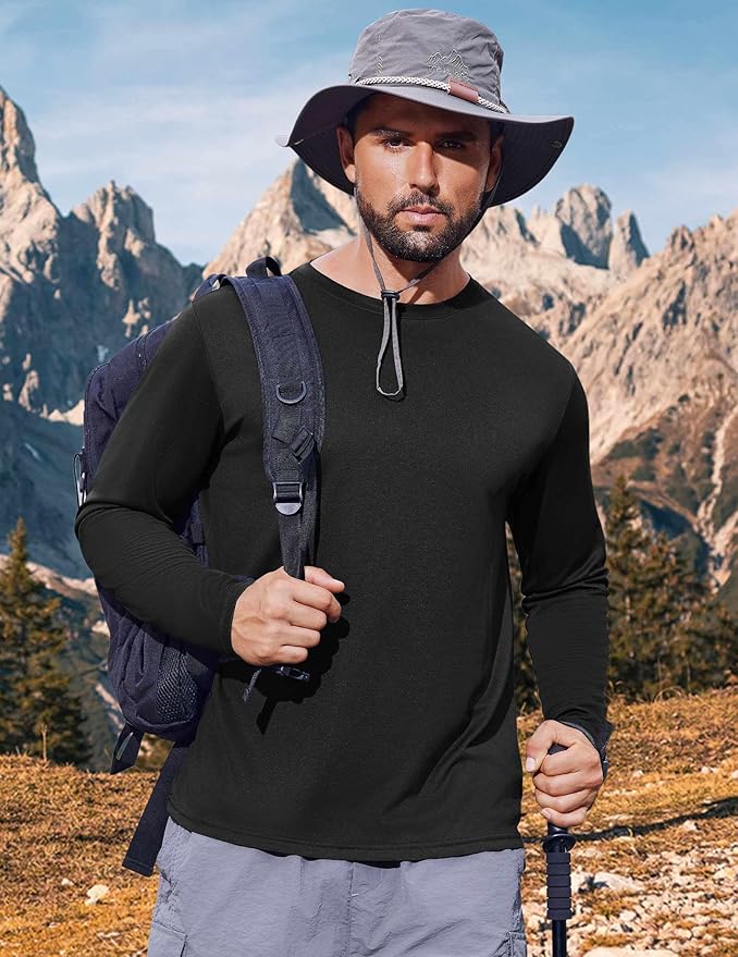 COOFANDY Long Sleeve Shirts for Men Moisture Wicking Activewear T-Shirts Workout Running Shirts