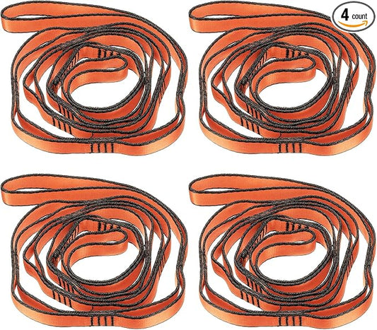 PATIKIL Daisy Chain Straps, Strong Climbing Strap Adjustable Nylon Chain Sling with Loops for Aerial Yoga Hammock Swing