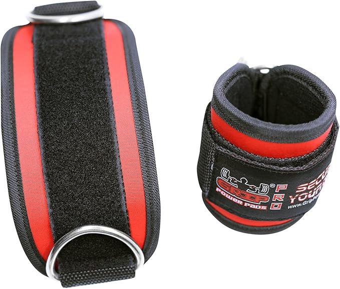 Ankle Straps for Cable Machines Double D-Ring Gym Adjustable Neoprene Premium Cuffs to Enhance Legs Abs & Glutes Kickbacks Workouts Leg Curls Extensions Booty Hip Abductors Exercise for Men & Women