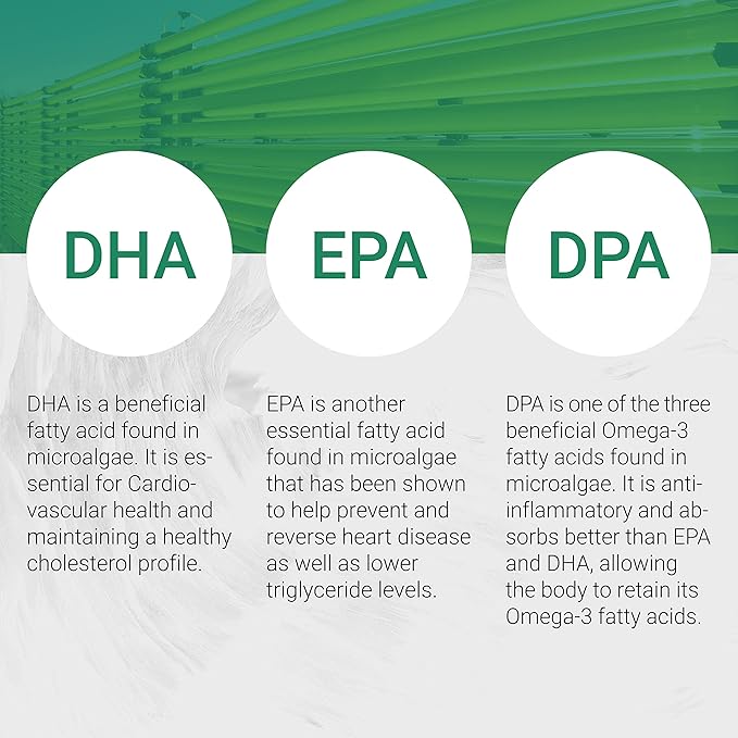Naturalis Vegan Omega 3 DHA, EPA & DPA from Algae | Vegan Society Certified, Sustainably Sourced, True Full Spectrum | 120 Veggie Softgels (Carrageenan Free)