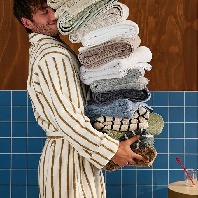 Brooklinen Super-Plush Turkish Cotton Bath Sheets Set of 2 Cotton, 820 GSM, Highly Absorbent, Machine Washable, Perfect for Home & Bathroom (40" x 65", Driftwood)