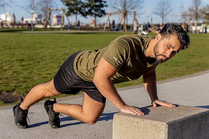 frueo Men's 1/3 Pack Workout Shirts Quick Dry Moisture Wicking Short Sleeve Mesh Athletic T-Shirts