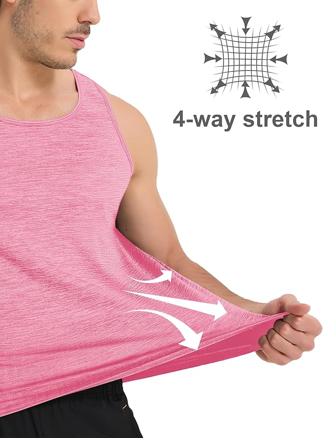 MAGCOMSEN Mens Workout Tank Tops Undershirt Cotton Muscle Athletic Sleeveless Shirts for Gym