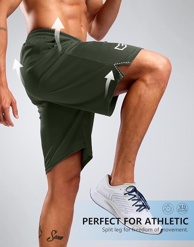G Gradual Men's Athletic Workout Shorts with Pockets 5"/7"/9" Lightweight Quick Dry Gym Basketball Running Shorts for Men