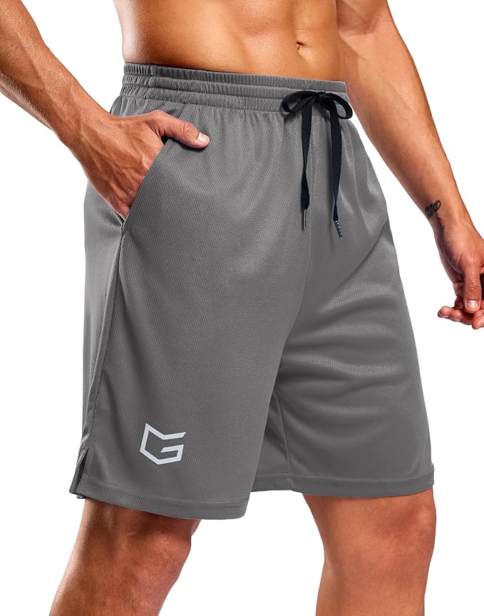 G Gradual Men's Athletic Workout Shorts with Pockets 5"/7"/9" Lightweight Quick Dry Gym Basketball Running Shorts for Men