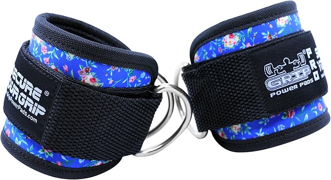 Ankle Straps for Cable Machines Double D-Ring Gym Adjustable Neoprene Premium Cuffs to Enhance Legs Abs & Glutes Kickbacks Workouts Leg Curls Extensions Booty Hip Abductors Exercise for Men & Women