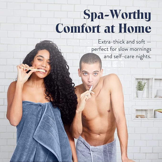 Brooklinen Super-Plush Turkish Cotton Bath Sheets Set of 2 Cotton, 820 GSM, Highly Absorbent, Machine Washable, Perfect for Home & Bathroom (40" x 65", Ocean Blue)