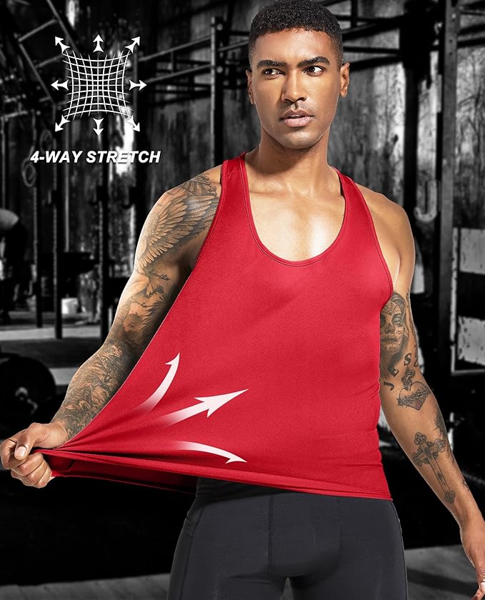 Boyzn Men's 1, 3 or 5 Pack Y-Back Workout Tank Tops, Athletic Muscle Gym Tank Tops, Fitness Bodybuilding Sleeveless T-Shirts